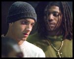Future (Mehki Phifer) has big dreams for Jimmy (Eminem) and the Three and One Third crew in "8 Mile"
