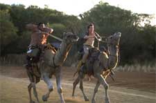 (L-r) ANTHONY ANDERSON and JERRY O'CONNELL in Castle Rock Entertainment's family action adventure comedy, "Kangaroo Jack," distributed by Warner Bros. Pictures. 