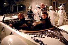 Shane West as Secret Service Agent Tom Sawyer, Sean Connery as Allan Quartermain and Peta Wilson as Mina Harker in 20th Century Fox's The League of Extraordinary Gentlemen - 2003