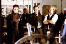 Peta Wilson as the vampire Mina Harker, Jason Flemyng as Dr. Jekyll and Shane West as Secret Service Agent Tom Sawyer in 20th Century Fox's The League of Extraordinary Gentlemen - 2003 