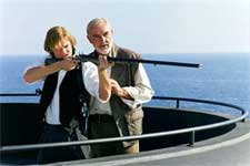 Shane West as Secret Service Agent Tom Sawyer and Sean Connery as Allan Quartermain in 20th Century Fox's The League of Extraordinary Gentlemen - 2003 