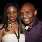 ABFF red carpet host Reggie Ponder and friend Carol ABFF red carpet host Reggie Ponder and friend Carol