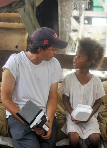 Quvenzhané Wallis with director Benh Zeitlin