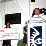 Soul Food Junkies director Byron Hurt on stage Soul Food Junkies director Byron Hurt on stage