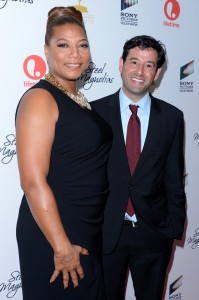Steel Magnolias Premiere - Queen Latifah and Executive VP of programming, Lifetime Networks Rob Sharenow