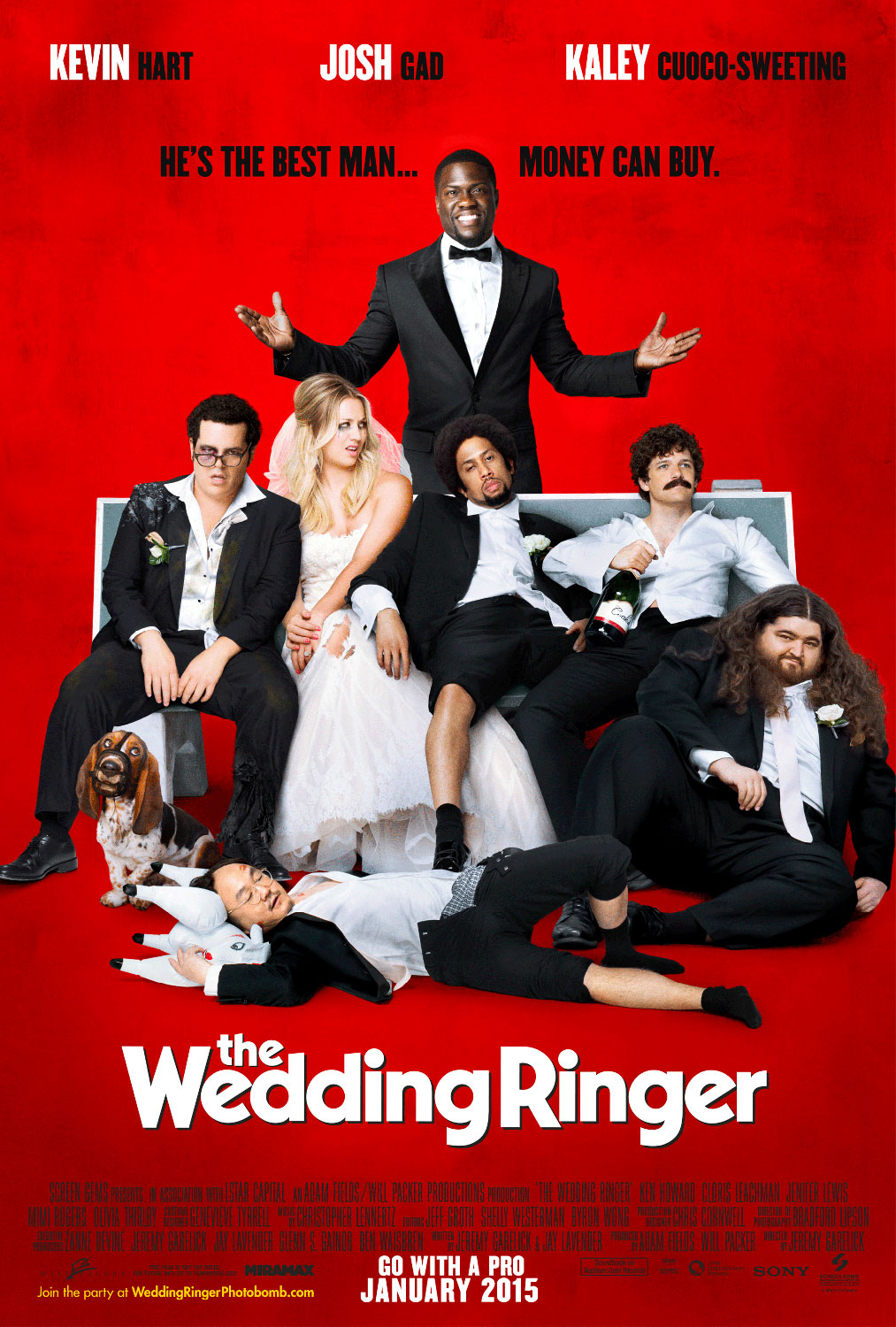 ... poster from The Wedding Ringer , starring Kevin Hart and Josh Gad