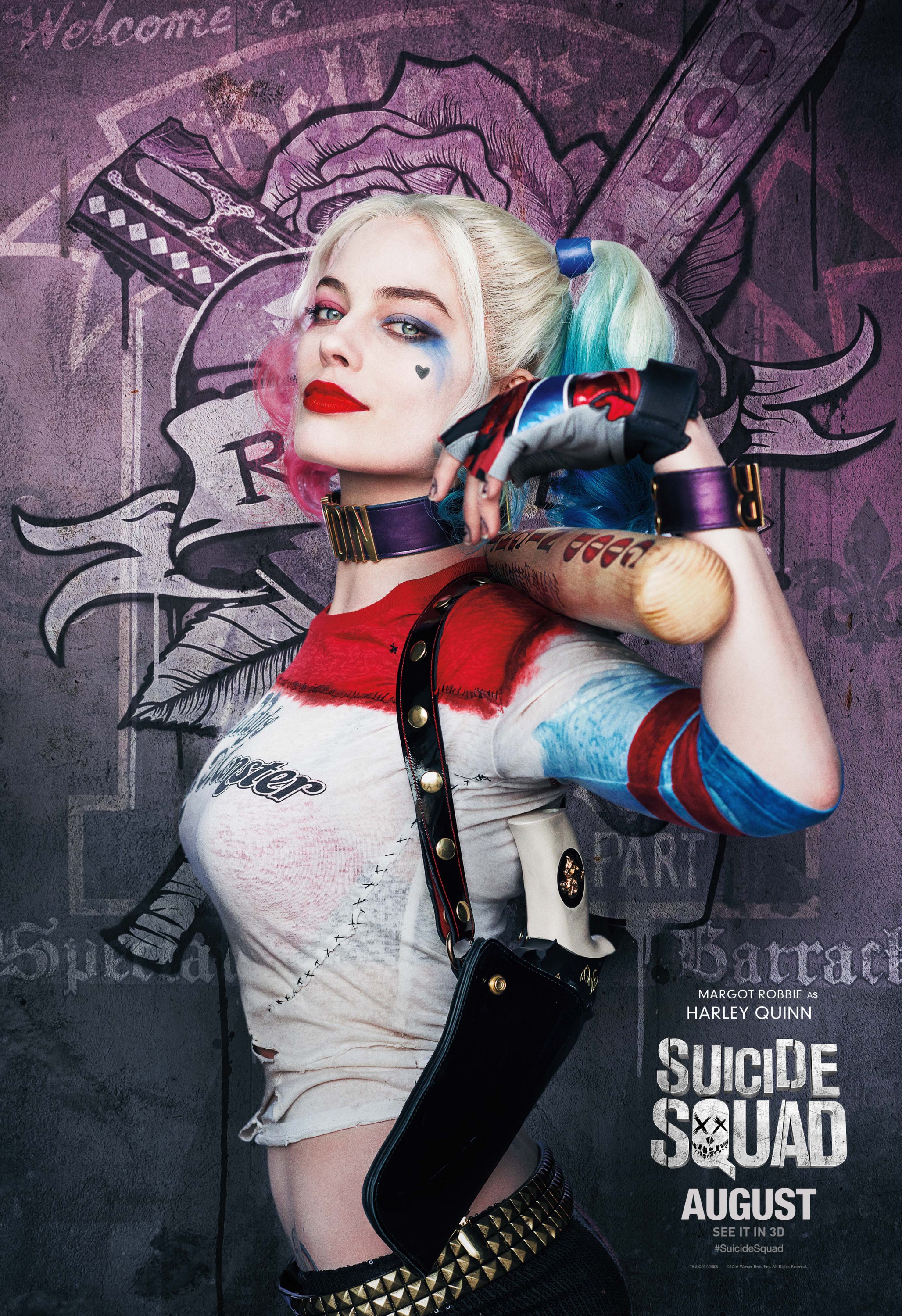 Suicide Squad Poster Margot Robbie as Harley Quinn