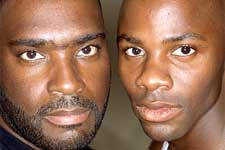 The real Antwone Fisher and Derek Luke in Fox Searchlight's Antwone Fisher - 2002