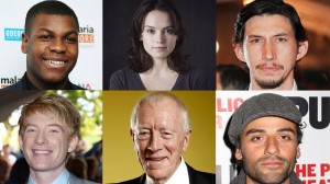 Star Wars Cast - John Boyega, Daisy Ridley, Adam Driver, Oscar Isaac, Max Von Sydow, Domhnall Gleeson
