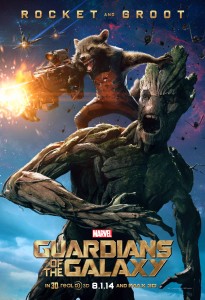 Guardians of the Galaxy poster groot and rocket raccoon
