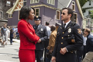 Kevin arrives on foot and has a discussion with Mayor Lucy