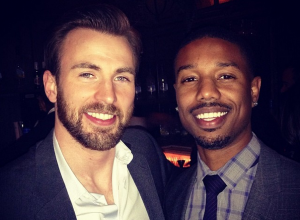 Chris Evans and Michael B. Jordan
