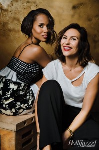 Kerry Washington and makeup artist Carola Gonzalez