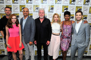 SDCC 2015 Emayatzy Corinealdi with and of God cast