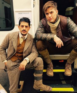 Wonder Woman set Said Taghmaoui and Chris Pine