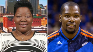 Wanda Pratt and Kevin Durant