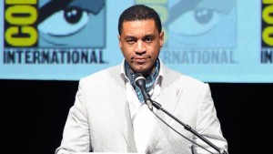 Harry Lennix speaks onstage at the Warner Bros. and Legendary Pictures preview during Comic-Con International 2013 at San Diego Convention Center on July 20, 2013 in San Diego, California.