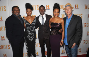 HISTORY's ROOTS Premiere - Thomas Carter, Emayatzy Corinealdi, Malachi Kirby, Anika Noni Rose, and Mark Wolper