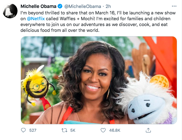 Michelle Obama Launches Waffles Mochi On Netflix Blackfilm Com